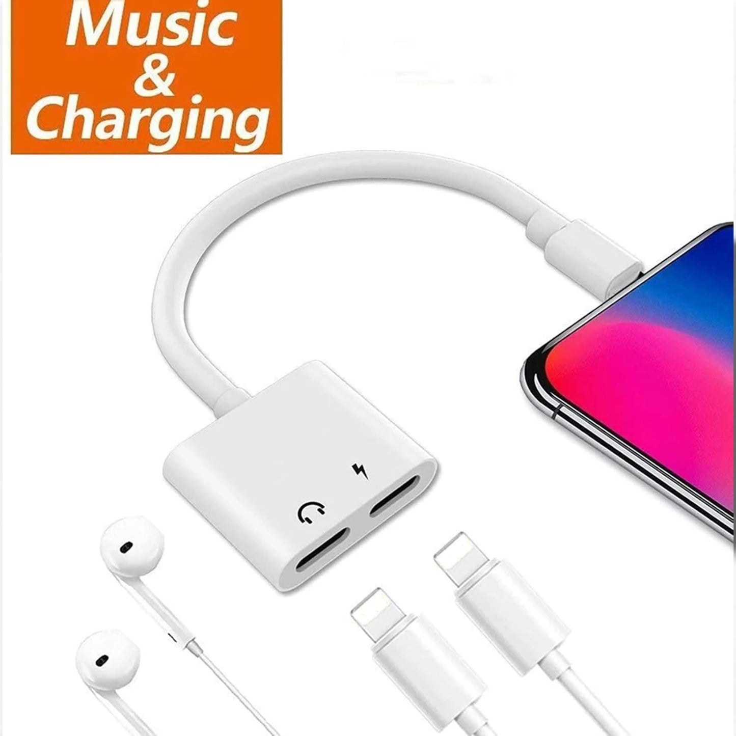 Apple Dual Lightning Audio & Charge Adapter (2-in-1 Splitter)