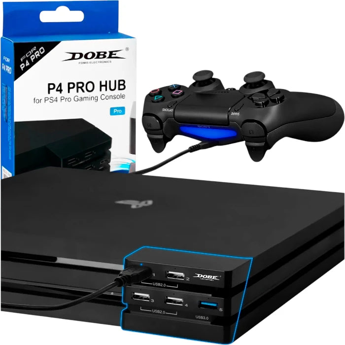 DOBE P4 Pro Hub for PS4 Pro Gaming Console (USB Expansion Hub)