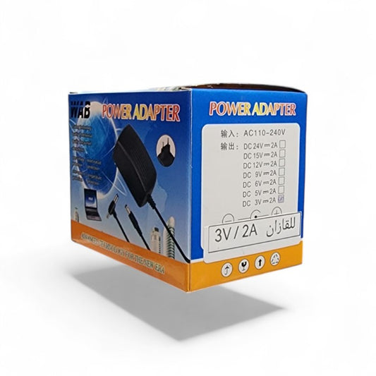 AC 110-220V Twin Head Power Adapter Wall Charger, 3V/5V/9V/12V Options, 1A/2A, Universal Charger, Black,