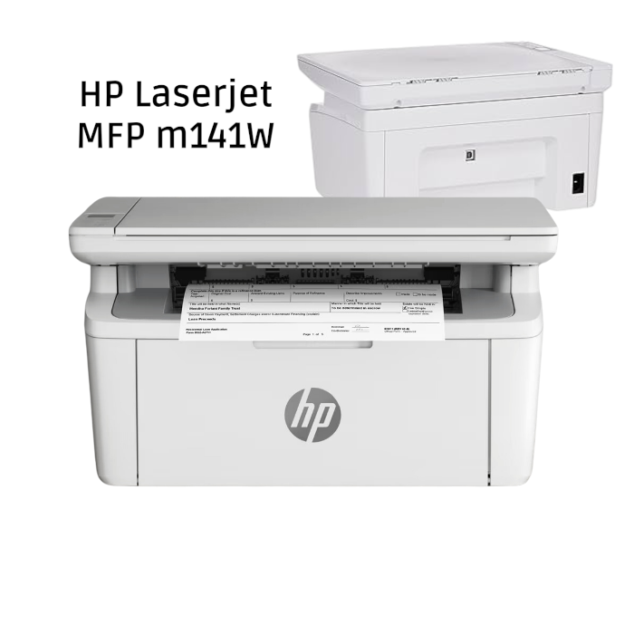 HP Laser MFP 141W Printer, Print/Scan/Copy, Up To 20 PPM, Compact, USB + Wi‑Fi, White, 141W, New