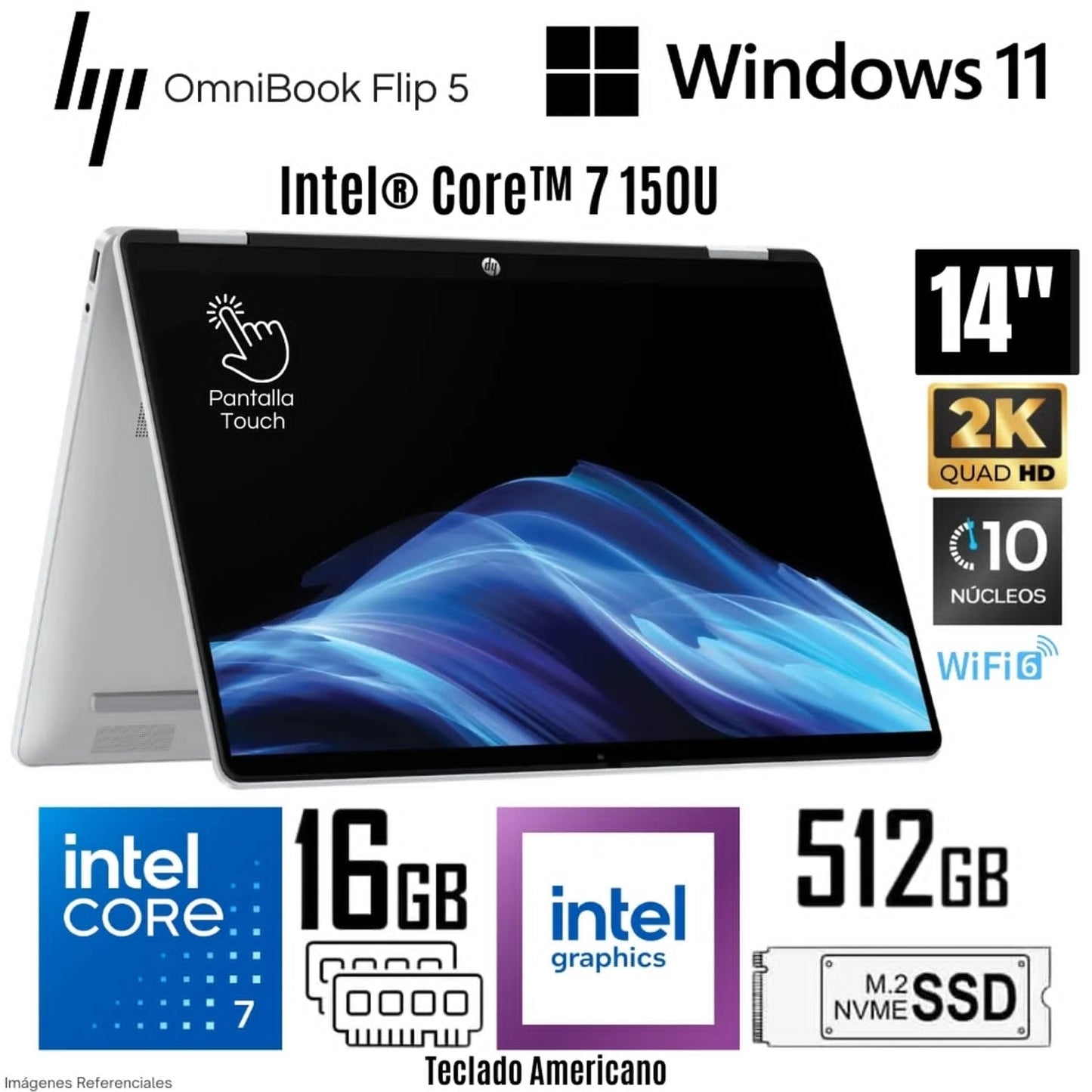 HP OMNIBOOK 5 FLIP
14-FP0023DX
- *CORE 7
*-16GB RAM*
*-512GB SSD*
2K TOUCH X 360*
-WIN11