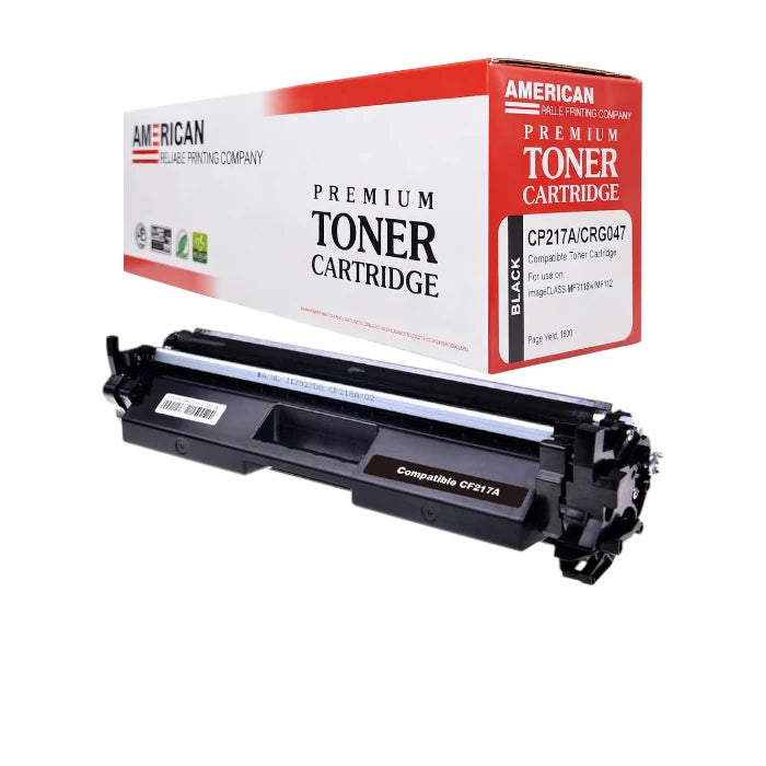 CF217A (17A) / American Canon CRG047 Black Toner Cartridge – Compatible with HP LaserJet Pro M102 & MFP M130 Series