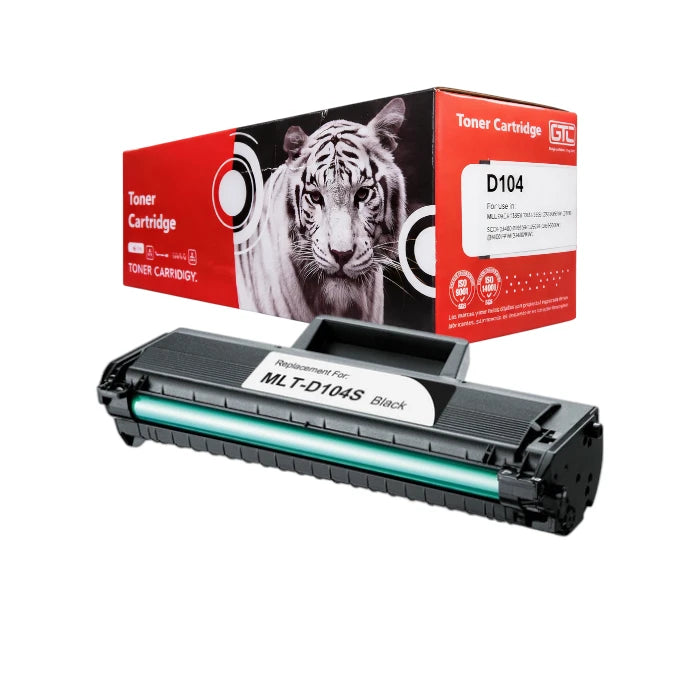GTC D104 Black Laser Toner Cartridge Compatible with Samsung (MLT-D104S) – Standard Yield