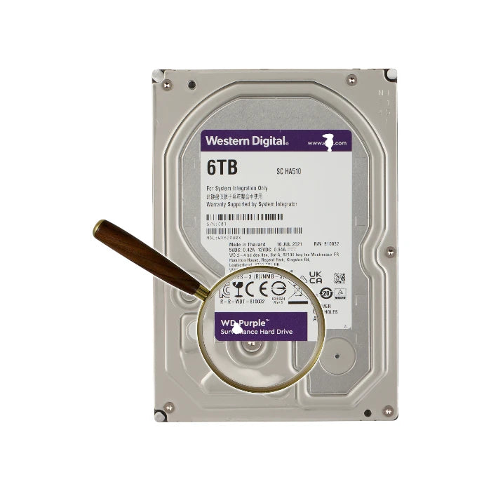 6TB Western Digital WD Purple HDD Surveillance Hard Drive (3.5" SATA, WD62PURX)