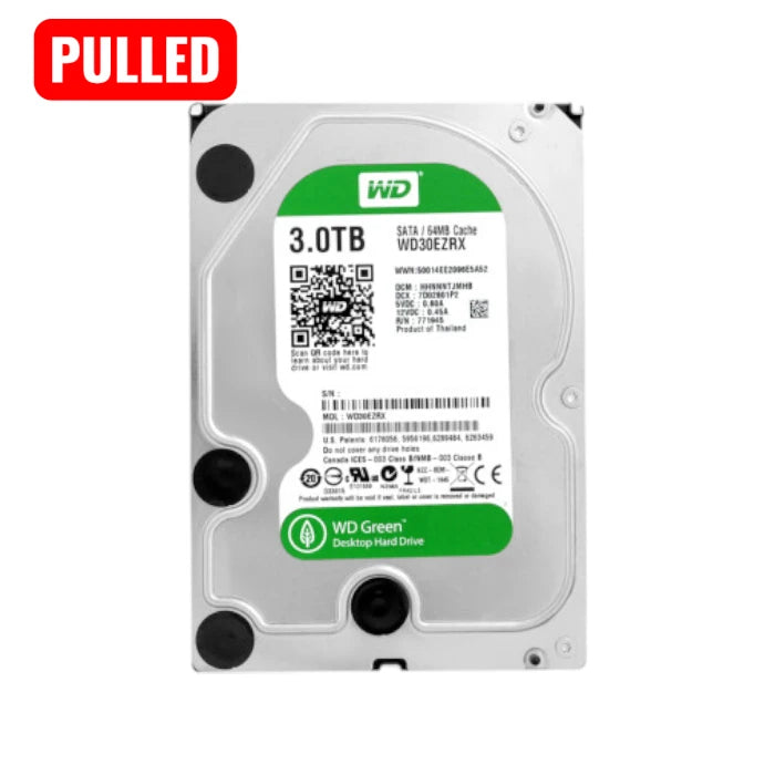 3TB Western Digital WD HDD Green Desktop Hard Drive (3.5" SATA, WD30EZRX)