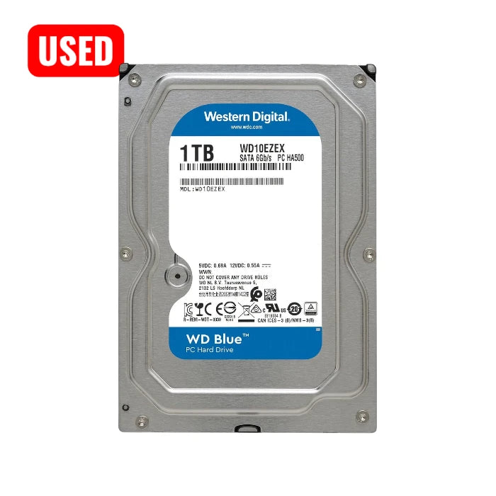 1TB Western Digital WD Blue HDD 1TB PC Hard Drive (3.5" SATA 6Gb/s, WD10EZEX)
