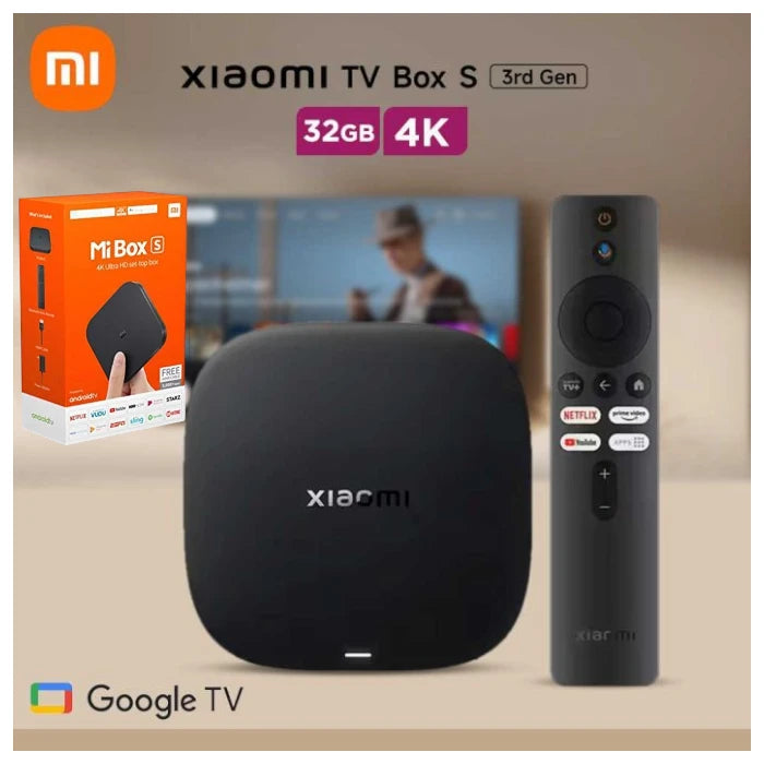 Xiaomi TV Box S (3rd Gen) 4K Ultra HD with Google TV & Voice Remote