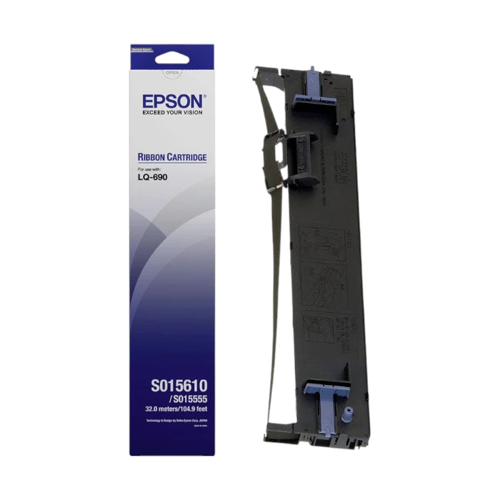 Epson S015555 Ribbon Cartridge – Black – For LQ-675KT / LQ-680KII / LQ-690K