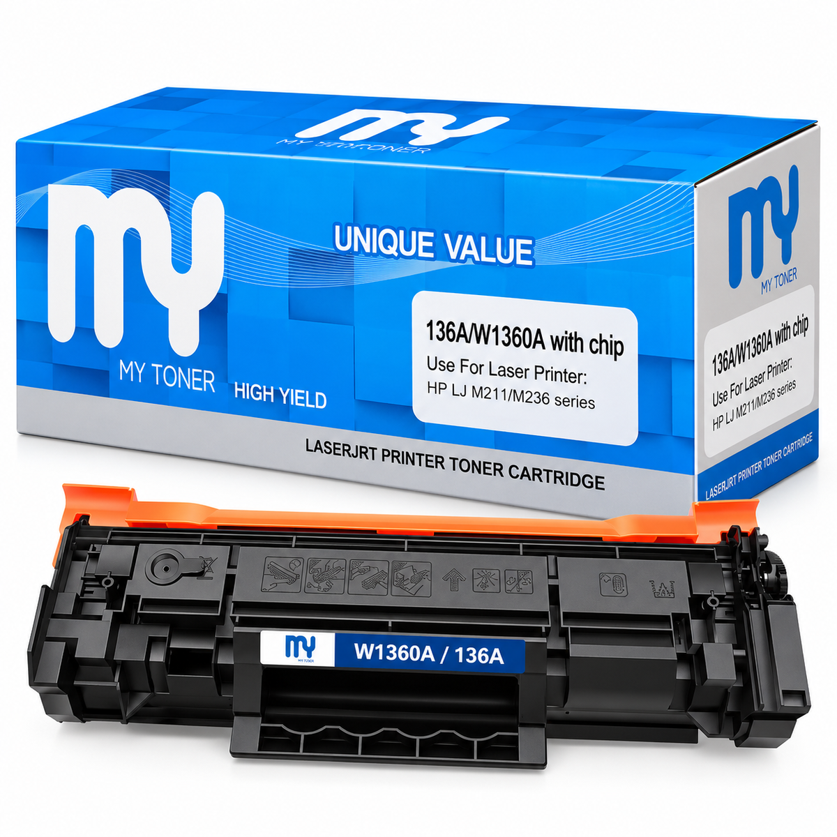 HP 110A / W1110A & 136A / W1360A Compatible Black Toner Cartridges with Chip