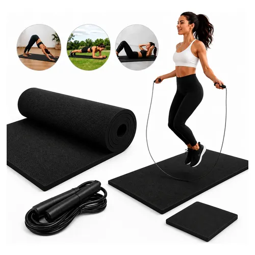 NBR Yoga Mat – 180 × 60 cm – 10 mm Thick – Black – Anti-Slip