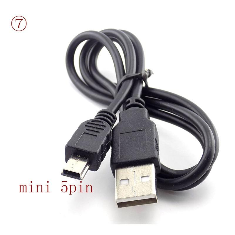 USB Type-A Male to Mini-B 5-Pin Male Cable – 80cm