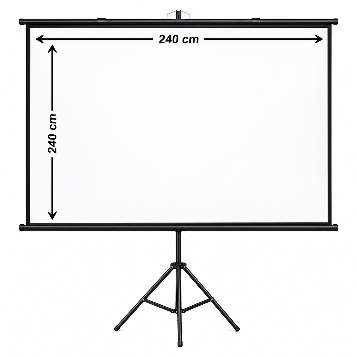 INVO Tripod Projector Screen 240 × 240 cm – Matte White