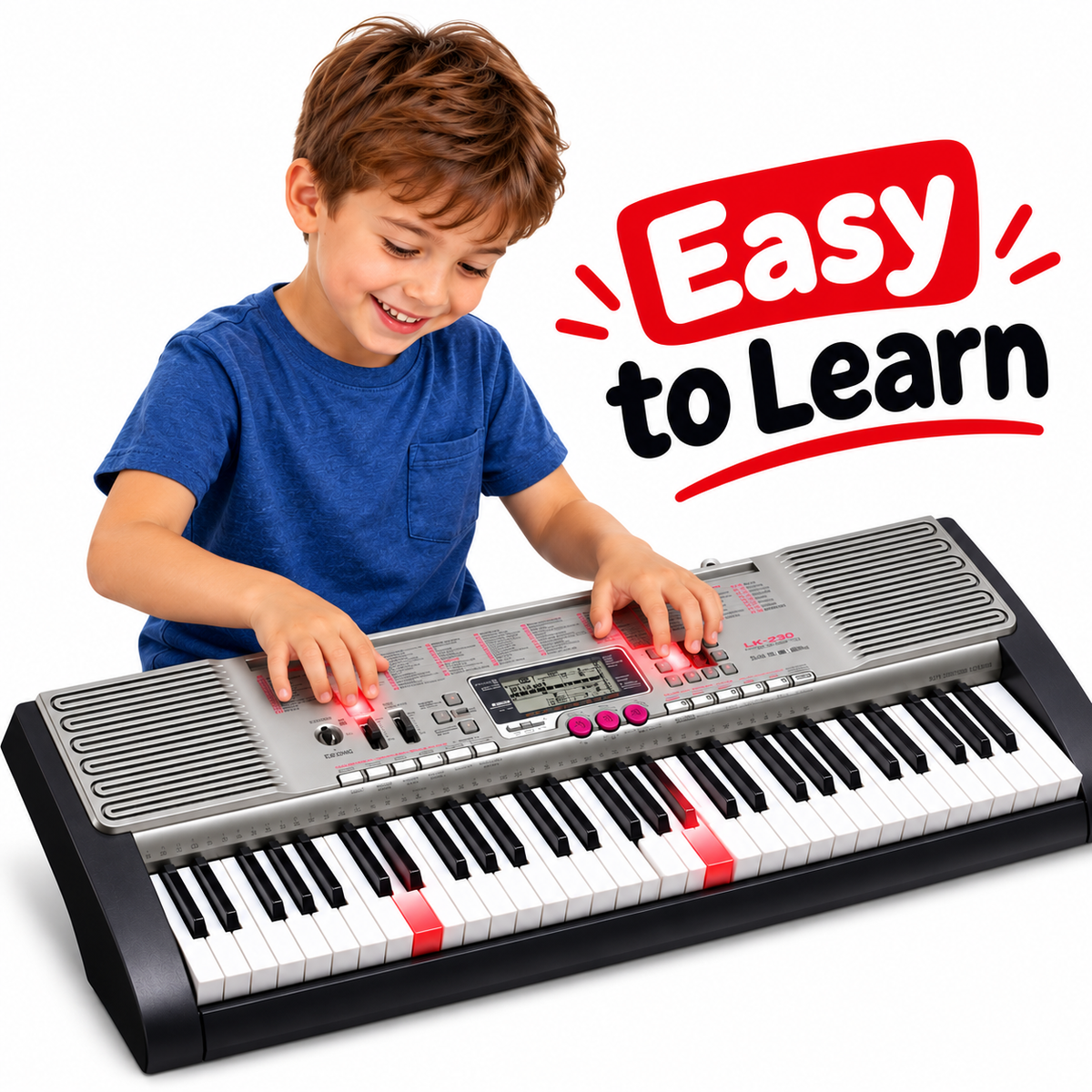 Casio LK-230 61-Key Lighted Keyboard with Voice Pad