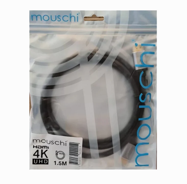 Mouschi 4K HDMI Cable 1.5M – UHD 60Hz Metal Connectors