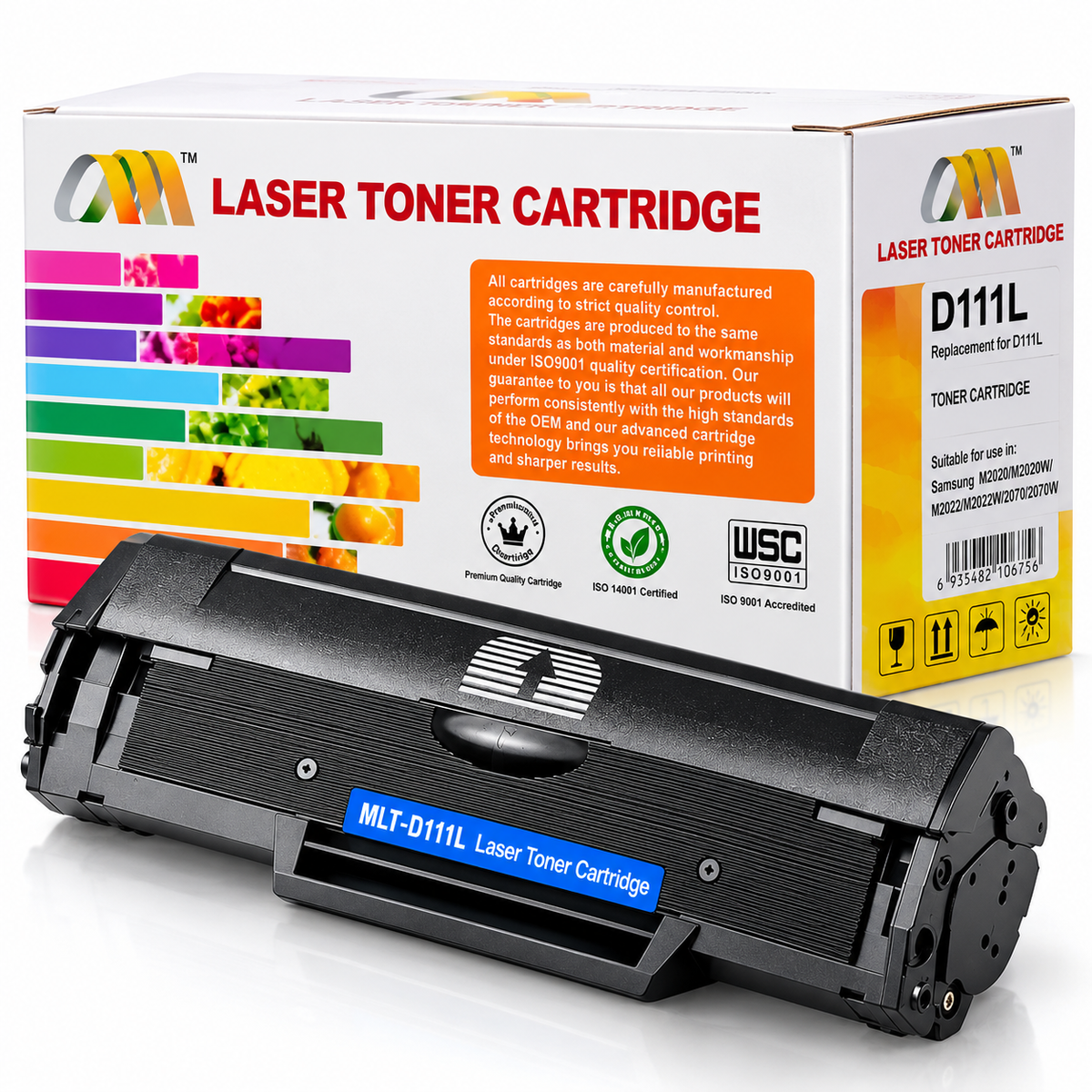 Samsung 111 /MLT-D111L / D111L Compatible Black Laser Toner Cartridge – For Samsung Xpress M2020, M2020W, M2022, M2022W, M2070, M2070W Printers
