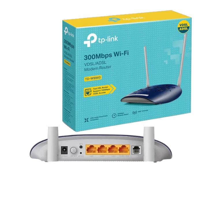 TP‑Link TD‑W9960 VDSL/ADSL Modem Router – 300Mbps Wireless N, All‑in‑One DSL Gateway