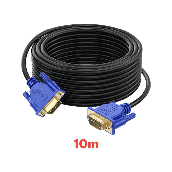 Multi-Cable VGA Cable 15-Pin High Resolution SVGA Male to Male Blue/Black (1.5m / 5m / 10m / 20m)