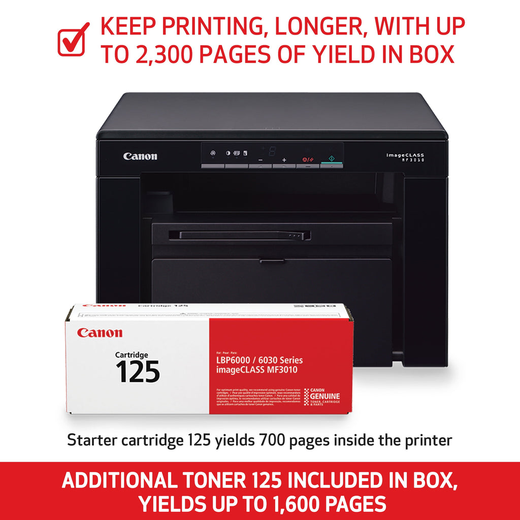 Canon imageCLASS MF3010 VP All-in-One Monochrome Laser Printer, Print Scan Copy