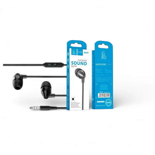 VDENMENV DR29 Wired In-Ear Earphones with Mic (1.2m)