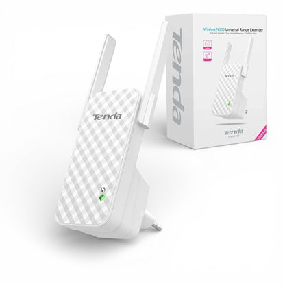Tenda A9 N300 Wi-Fi Range Extender (A9)
300Mbps • 2× External Antennas • WPS One-Touch
Universal Repeater • Compact Plug-In Design
