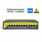 PoE Switch 10-Port  (8 PoE + 2 Uplink) 10/100Mbps | DC 52V 2.3A 120W