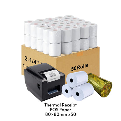 Thermal Receipt Paper 80×80mm – POS Printer Rolls (Packs & Bulk Options)