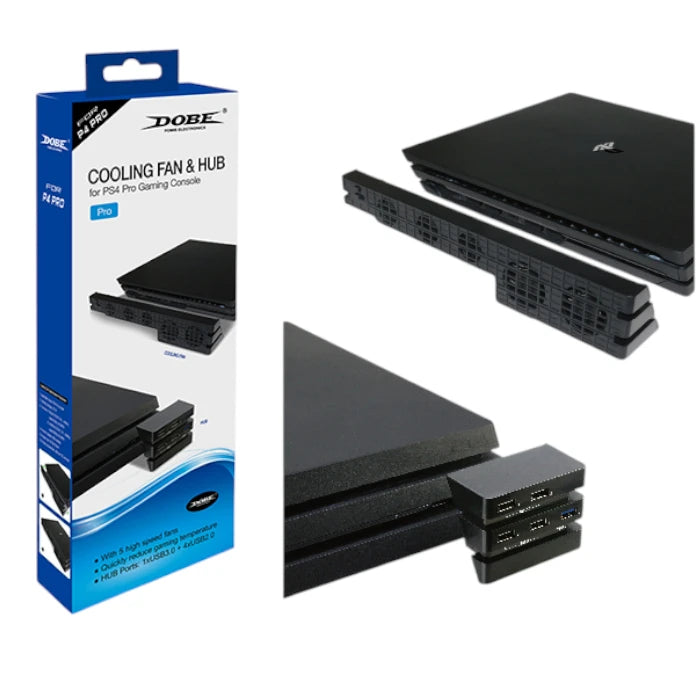 DOBE P4 Pro Cooling Fan for PS4 Pro Gaming Console (Clip-On Fan)