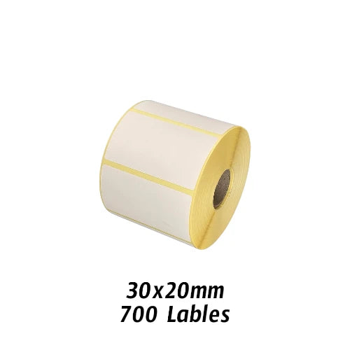 Thermal Label Roll 30×20mm – 700 Labels per Roll | Roll, Pack & Box Options