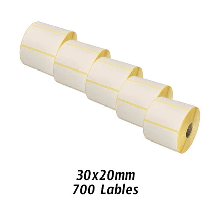Thermal Label Roll 30×20mm – 700 Labels per Roll | Roll, Pack & Box Options