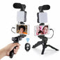 AY49 RGB Smartphone Vlogging Kit Tripod with LED Light & Wireless Mic for YouTube, TikTok & Live Streaming