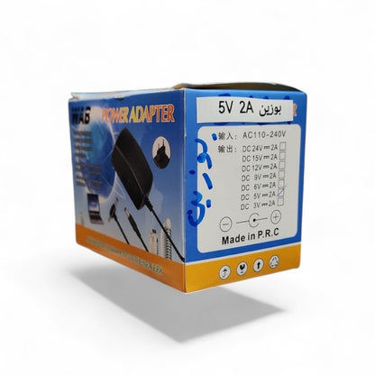 AC 110-220V Twin Head Power Adapter Wall Charger, 3V/5V/9V/12V Options, 1A/2A, Universal Charger, Black,