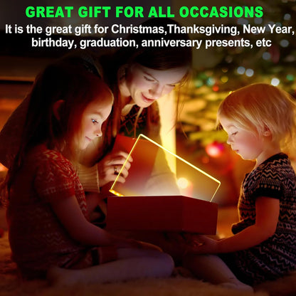 Vibrant LED Acrylic Dry Erase Note Board - Light-Up Message & Drawing Display