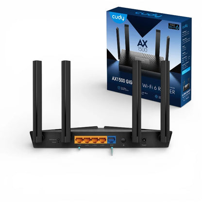 Cudy WR1500 AX1500 Gigabit Wi‑Fi 6 Router – Dual‑Band, 4 Gigabit Ports, Mesh & VPN