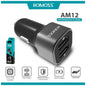 ROMOSS Rocket Power Car Charger AM12 – Dual USB 2.1A (12–24V)