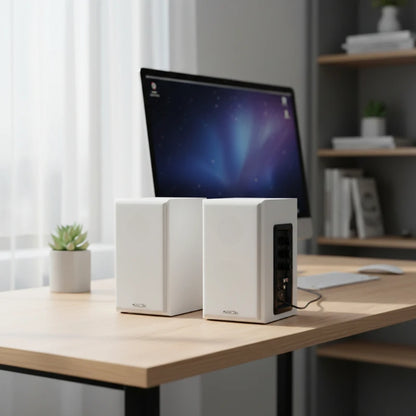 Crown CMS-507 Speakers 2.0 – 50W Wooden Desktop Speaker System