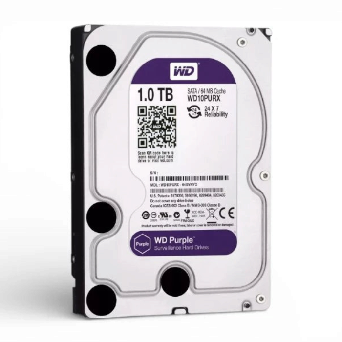 lebbuy Western Digital WD Purple 1TB surveillance hard drive for DVR and NVR systems with SATA interface