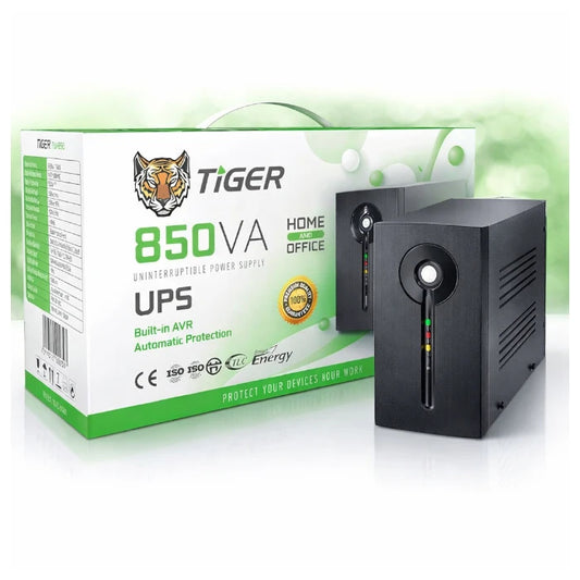TiGER 850VA UPS 360W Home & Office Uninterruptible Power Supply with AVR (1x12V 9Ah)