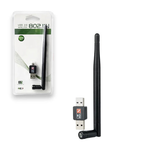 USB 2.0 Wireless 802.11n Adapter 1200Mbps with External Antenna