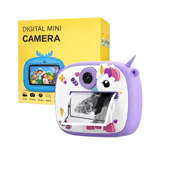 Kids Digital Mini Camera with Thermal Print (2.4" IPS, 1080p, Supports 128GB)
