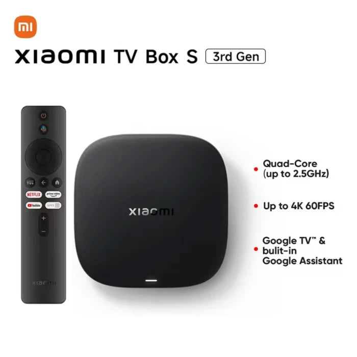 Xiaomi TV Box S (3rd Gen) 4K Ultra HD with Google TV & Voice Remote