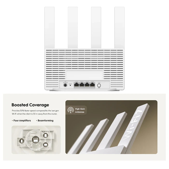 Cudy WR3600E BE3600 Gigabit Wi‑Fi 7 Router (Dual‑Band, High‑Gain Antennas)
