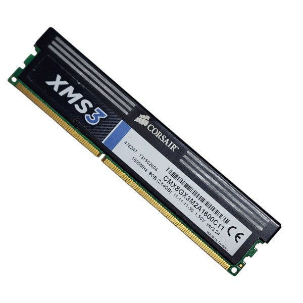 Corsair XMS3 8GB DDR3 1600MHz Desktop RAM – UDIMM PC3-12800 CL11 1.5V Memory Module
