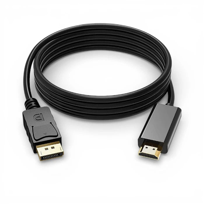 4K DisplayPort to HDMI Cable 6ft – Uni‑Directional DP 1.2 to HDMI 1.4 (3840×2160)