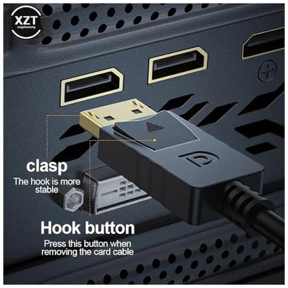 4K DisplayPort to HDMI Cable 6ft – Uni‑Directional DP 1.2 to HDMI 1.4 (3840×2160)