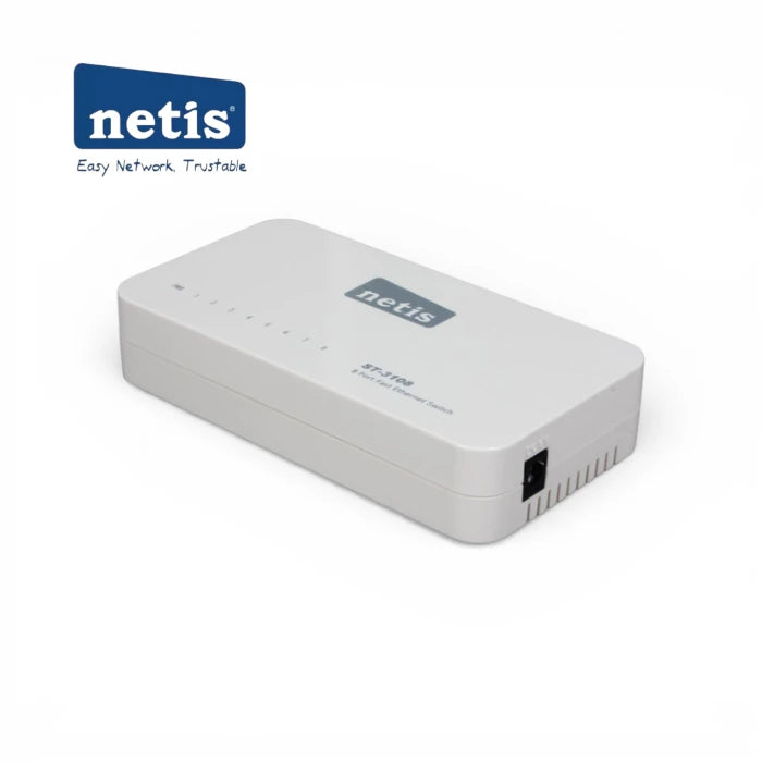 Netis ST-3108 8-Port Fast Ethernet Switch 10/100Mbps | Plug & Play | Energy Efficient Ethernet