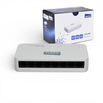 Netis ST-3108 8-Port Fast Ethernet Switch 10/100Mbps | Plug & Play | Energy Efficient Ethernet