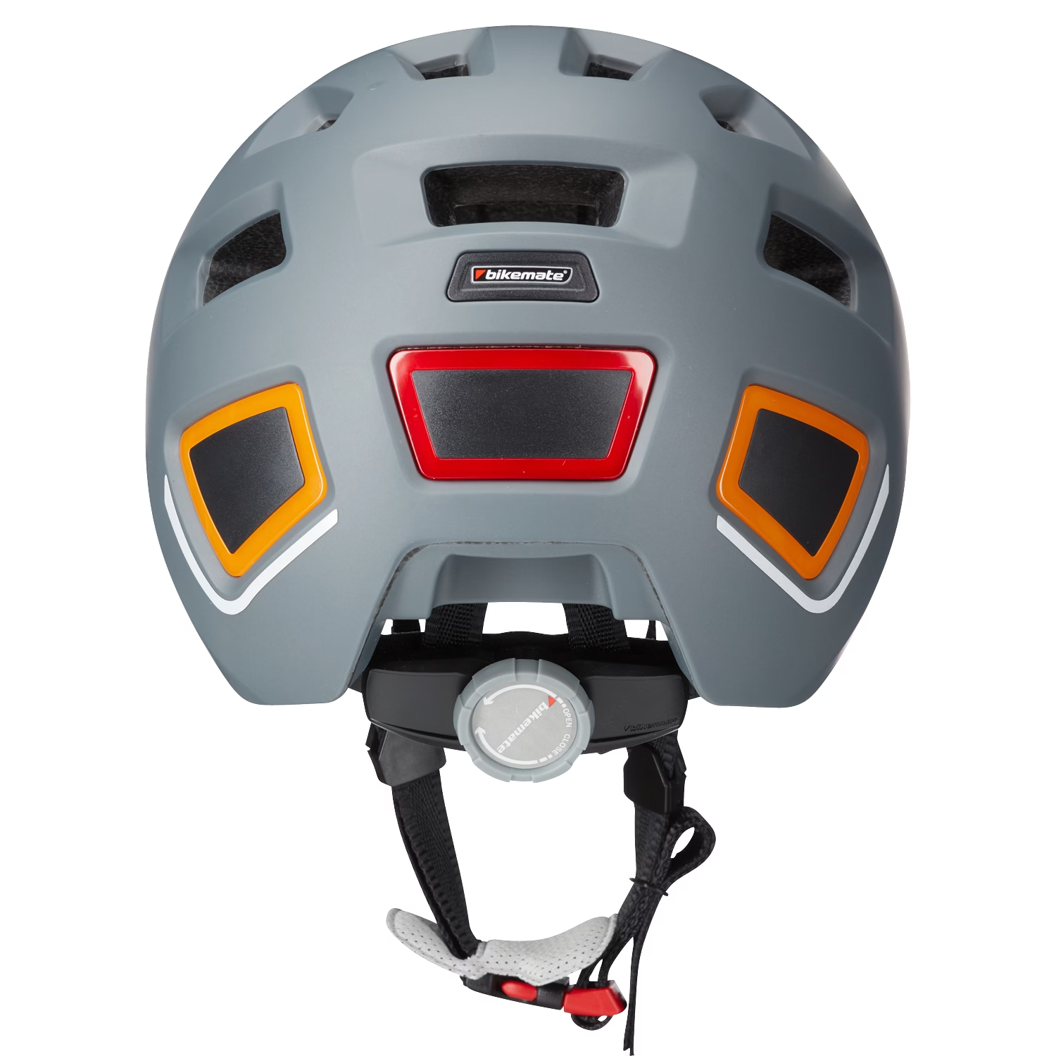 BikeMate  Smart Helmet: Integrated Rear Red Light,&  Turn Signal, Ventilation, Black L/XL
