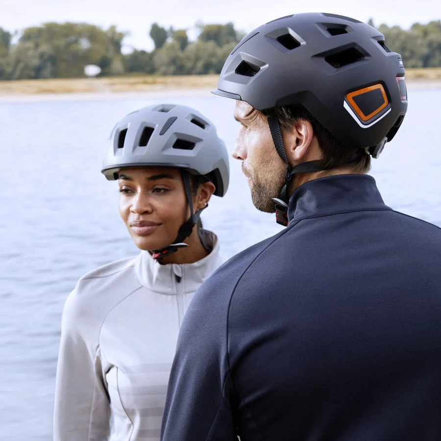 BikeMate  Smart Helmet: Integrated Rear Red Light,&  Turn Signal, Ventilation, Black L/XL