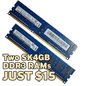 BUNDLE  SK hynix DDR3 Desktop RAM Bundle – 8GB Total (2 × 4GB) UDIMM Memory Modules