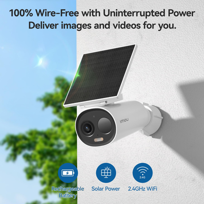 Imou Cell 3C IPC-GBCC-3T0NE-V2 With solar panel charging . Battery-Powered Security Camera 3MP | 2K | 5000mAh